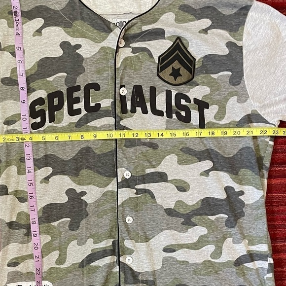 American Destiny mens camouflage short sleeve button down shirt athletic - Picture 5 of 10